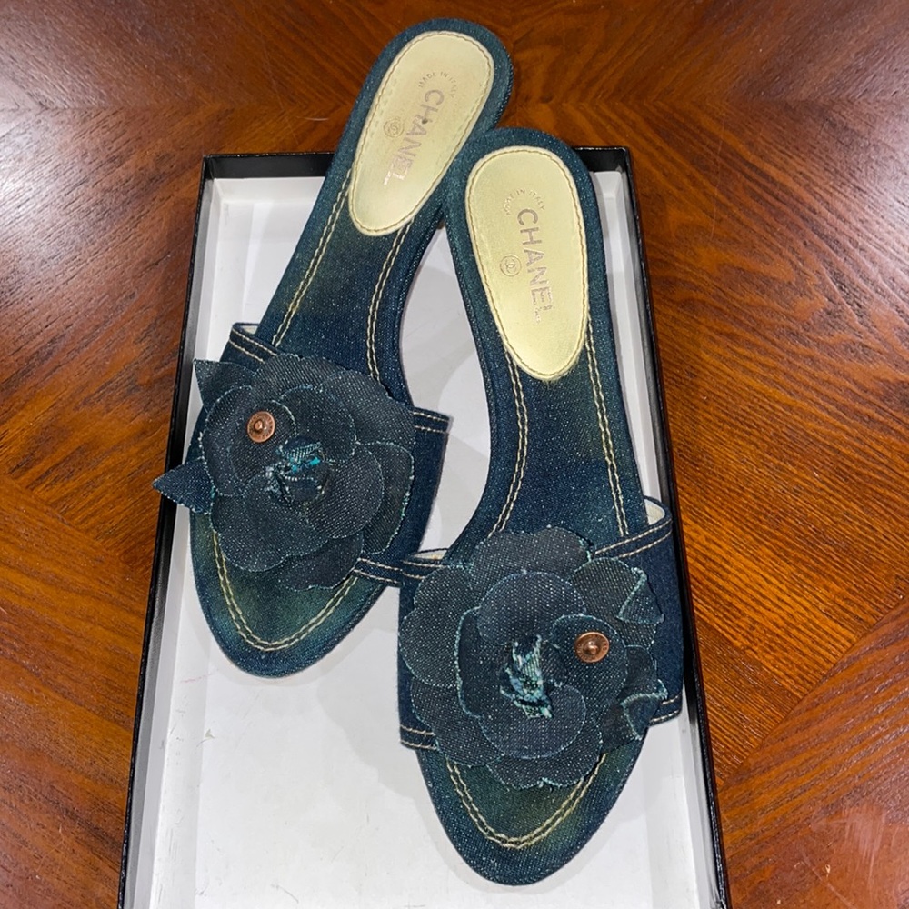 Dark Navy Jeans Slides